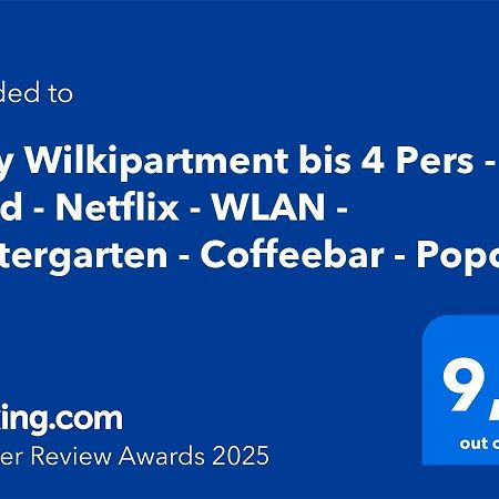 Cozy Wilkipartment Bis 4 Pers - Hund - Netflix - Wlan - Wintergarten - Coffeebar - Popcorn Verl Buitenkant foto